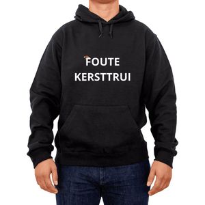 Kersttrui | Foute kersttrui dames | Foute kersttrui heren | Kerst hoodie | Kerstcadeau | Maat L | Zwart | Fotofabriek