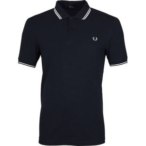Fred Perry - Polo Navy White - Slim-fit - Heren Poloshirt Maat L