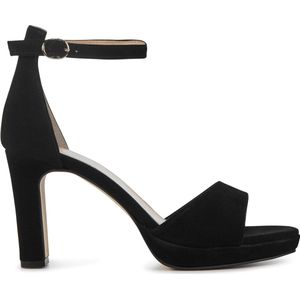 Stefano Lauran Pumps / Stiletto Dames / Damesschoenen - Suède - Blokhak hoogte 8 cm - S3126 - Zwart - Maat 40