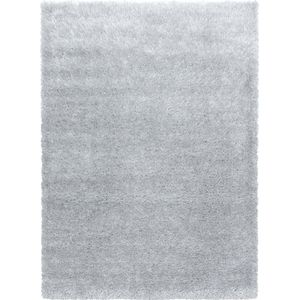 Shaggy Vloerkleed | Tapijt | Brilliant | Zilver | 60x110 cm