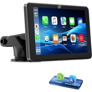 Equivera Carplay Scherm - Carplay Scherm - Carplay Monitor - Draagbare Carplay Scherm - Draadloze Scherm voor Carplay - Autoscherm - Apple Carplay - Android Carplay - Touchscreen Display