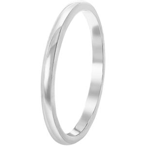 Lucardi Dames ring rhodiumplated - Ring - Cadeau - Echt Zilver - Zilverkleurig