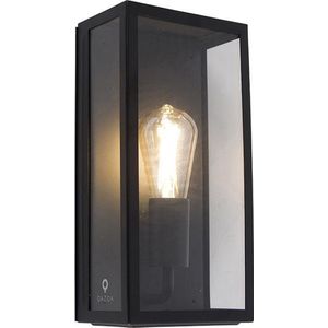 QAZQA rotterdam - Moderne Wandlamp voor buiten - 1 lichts - D 100 mm - Zwart - Buitenverlichting
