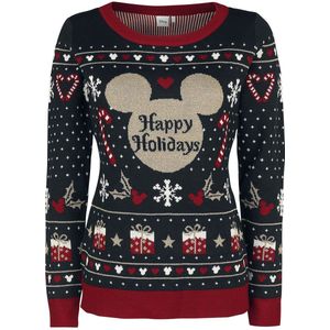 Mickey & Minnie Mouse Happy Holidays Christmas jumper meerkleurig XXL Dames