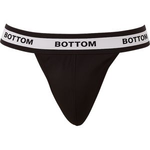 Barcode Berlin Suspender BOTTOM Black-White - MAAT S - Heren Ondergoed - String voor Man - Mannen Thong