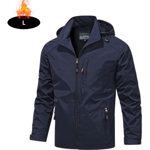 Nivard Windjas Heren - Parka - Lente & Herfst - Jas - Volwassen - Windjack - Windbreaker - Outdoor - Marineblauw - XS