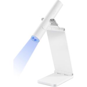 Handheld UV Nagel Lamp voor gelnagels, draagbare uv-nagellamp met standaard, oplaadbare mini-led-nagellamp, nageldroger voor snel uitharden (Wit)