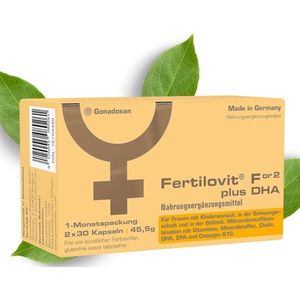 Fertilovit - For2 Plus DHA - Multivitaminen - Natuurlijk - Voor Vrouwen Tijdens Zwangerschap en Borstvoeding