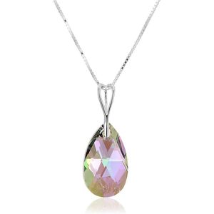 Montebello Ketting Akira Par - 925 Zilver Gerhod - Swarovski®- 22x13mm - 45cm