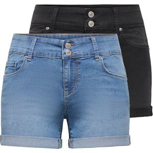 ONLY - ONLCARMEN REG SHORTS WIDE-WB DNM 2PACK - Meisjes - Bermuda shorts