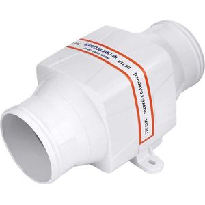 Inline Luchtblazer 12V - Afzuigventilator 3 inch - Motorhome Trailer Jachten - 130CFM 3800LPM - Hoge Kwaliteit - ABS - Stil - Waterdicht .