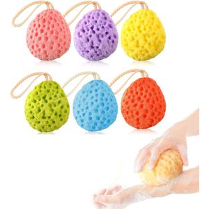 6-Delige Douche Spons - Douche Spons Lichaam - Spons Lichaam Scrub Herbruikbaar - Exfoliërende Douche Spons - Honingraat Douche Spons - Badspons - Douche - Bad - Badspons In Prachtige Kleuren - Exfoliatie - Veelkleurig - 6 stuks