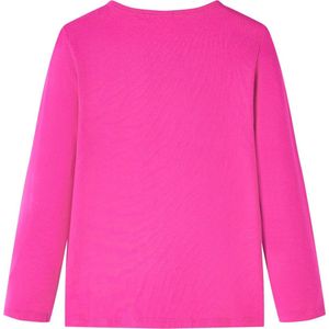 Kindershirt lange mouwen - Maat 128 - Donkerroze