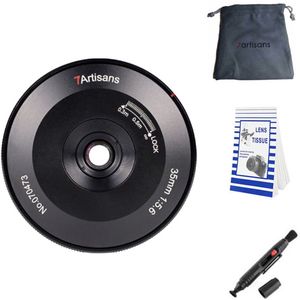 7artisans 35mm F5.6 Pancake Full frame manual focus lens Sony systeem camera + Gratis lenspen + lens tas + lens papier