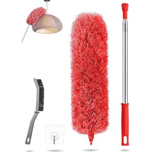 Selbro ® Uitschuifbare Stofdoek Set met Microvezel en Hoekborstel, Verlengbaar tot 240 cm