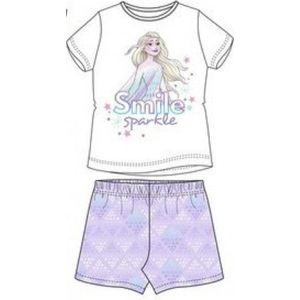 Frozen pyjama meisjes - shortama Elza - Frozen shortama - wit/lichtpaars