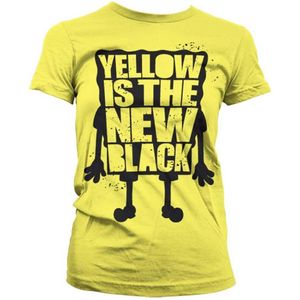 SpongeBob SquarePants Dames Tshirt -M- Yellow Is The New Black Geel