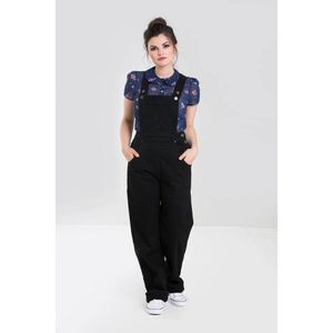 Hell Bunny - Elly May Tuinbroek/dungaree - L - Zwart