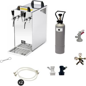 Complete set - Biertap - Kontakt 40 - 2-kraans, 50 liter/u - met Stekkerkoppeling NC en Fustkoppeling Type G
