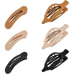 Allecto Plus - 6 stuks Haarclips in 2 Stijlen voor Dames en Meisjes - Sterke Holding - Clip Haarclipaccessoires - Geschikt voor dik en dun haar