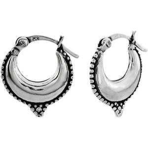 Oorbellen 925 zilver | Oorringen | Zilveren oorringen, Bali hoops met punt