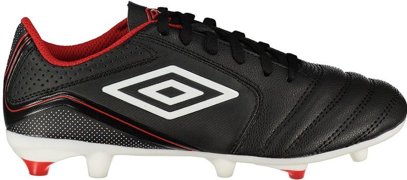 Umbro - Classico XII FG - Voetbalschoenen - Zwart - Wit - Vermiljoen