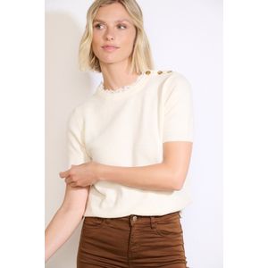 LolaLiza Trui N Coldent 04006980 Vanilla White Dames Maat - XL
