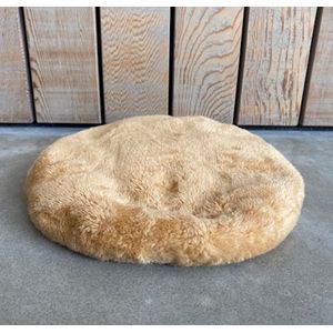 Inware warmtekussen rond 26 cm - magnetronkussen - hot-/coldpack pluche bruin