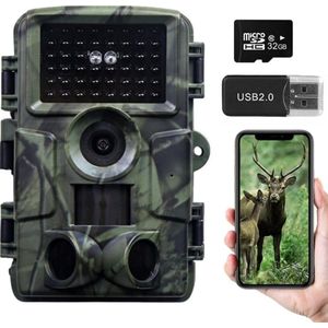 Wildcamera met Nachtzicht - Buitencamera voor Buiten - Waterdicht - Wifi - 4K -