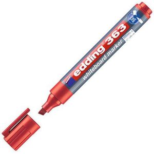 Viltstift edding 363 whiteboard schuin 1-5mm rood | Omdoos a 10 stuk | 10 stuks