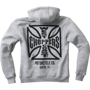 West Coast Choppers Herren Hoodie Og Atx Zip Hoody Grey Melange-M