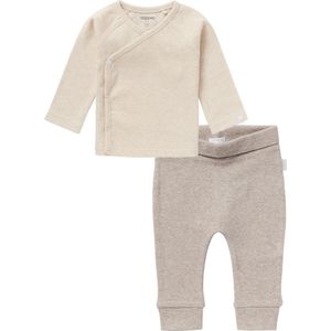 Noppies Prematuur SET(2delig) Broekje NAURA TAUPE en Shirt NANYUKI OATMEAL - Maat 44