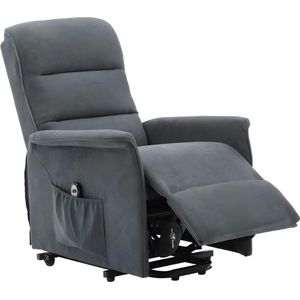 Elektrische relaxfauteuil van stof CAPUCINE - Antraciet L 73 cm x H 100 cm x D 94 cm