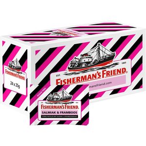 Fisherman's Friend Salmiak & Framboos Suikervrij - 24 zakjes x 25 gram