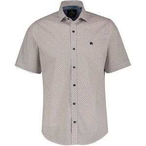Lerros Overhemd Shirt Met Halve Mouwen En Geometrische Print 2432303 927 Mannen Maat - XL
