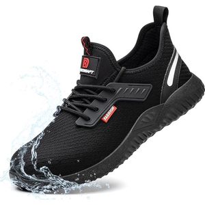 Staal Toe Schoenen voor Mannen Vrouwen Lichtgewicht Veiligheid Ademende Waterdichte Werk Schoenen Slip-Resistant Sneakers Reflecterende Onvernietigbare Industriële Bouw Schoenen