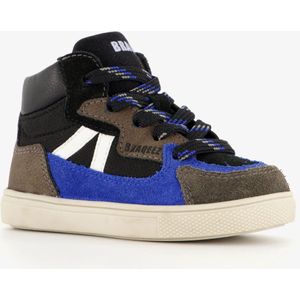 Braqeez hoge suede jongens sneakers zwart blauw - Maat 22 - Uitneembare zool