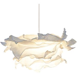 Creatieve hanglamp in de vorm van een papieren wolk, eenvoudige plafondlamp in de vorm van een kunstpapieren bloem, kroonluchter en decoratieve wolkenplafondlamp voor slaapkamer, woonkamer, eetkamer, 42*42cm
