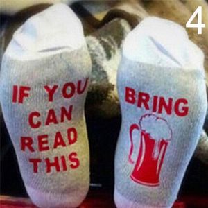 grappige sokken If you can read this bring me Beer