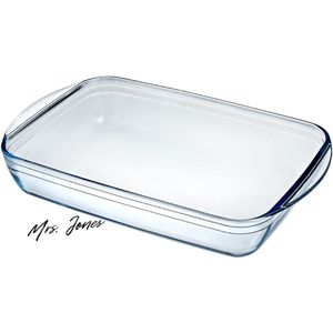 Mrs. Jones bord vierkant 40 x 27 cm 46 l klassiek glas transparant 403 x 263 x 73 cm - vierkant bord .