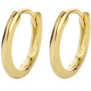 Glams klapoorringen half rond 1 micron - 12.5 mm - Zilver