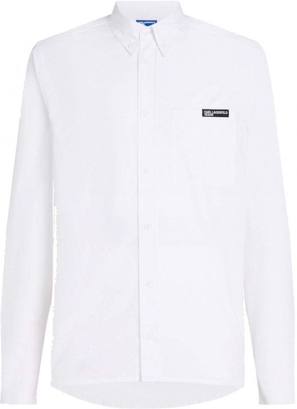 KARL LAGERFELD - Poplin T-shirt - Wit - 100% Katoen