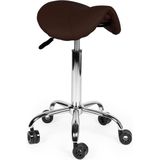 Kapperskruk - Verstelbare Zithoogte - Zwart - Skai Leder - Ergonomisch