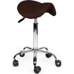 Kapperskruk - Verstelbare Zithoogte - Zwart - Skai Leder - Ergonomisch