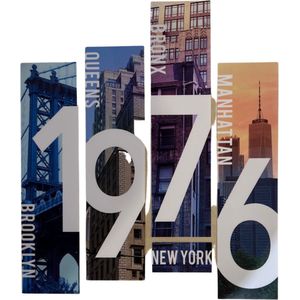 New York 1976 USA Strijk Applicatie 20 cm / 22.8 / Multicolor