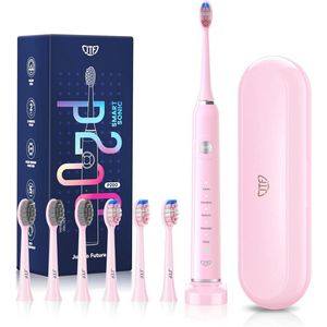 Sonische Tandenborstel met 6 Borstelkoppen en 5 Modi - Roze