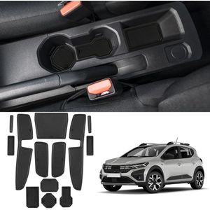 Rubberen antislip vloermatten - Dacia Sandero 3 Stepway 3 (2021-2023) compatibel - zwart