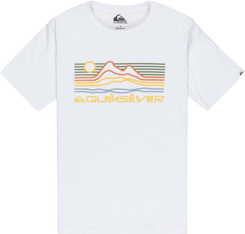Quiksilver - Ev Light Waves - T-shirt - Wit - Korte Mouwen - 100% Katoen