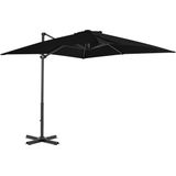 VidaXL Zweefparasol Aluminium Paal 250x250 cm Zwart