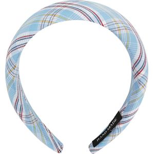 Headband checkered print - Haarbandjes - blue - Blauw -Yehwang -kerst